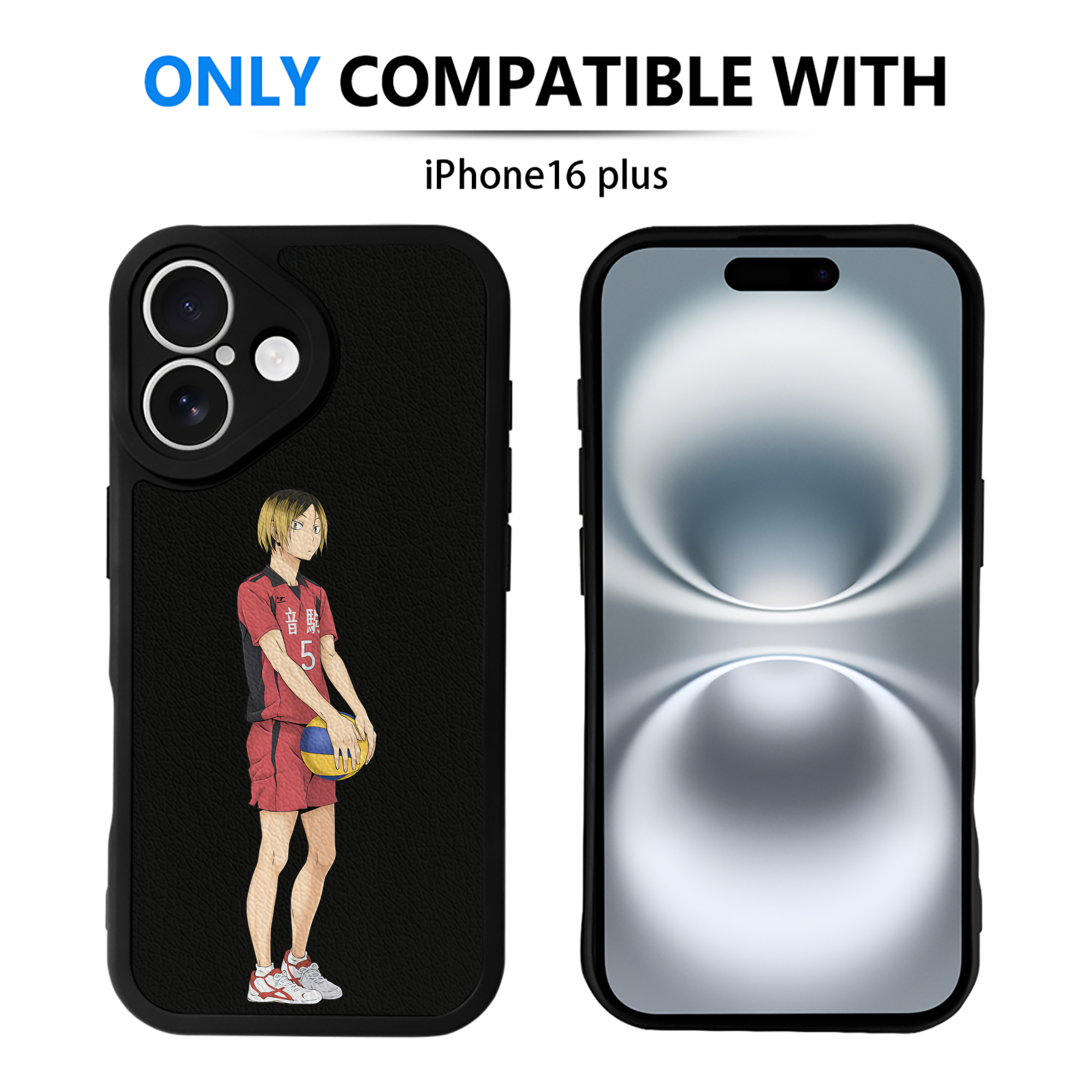 （画像用） ハイキュー!! Haikyu!! 【iPhone 16シリーズ対応】シリコンスマホケース（レザー調） 材質：シリコン